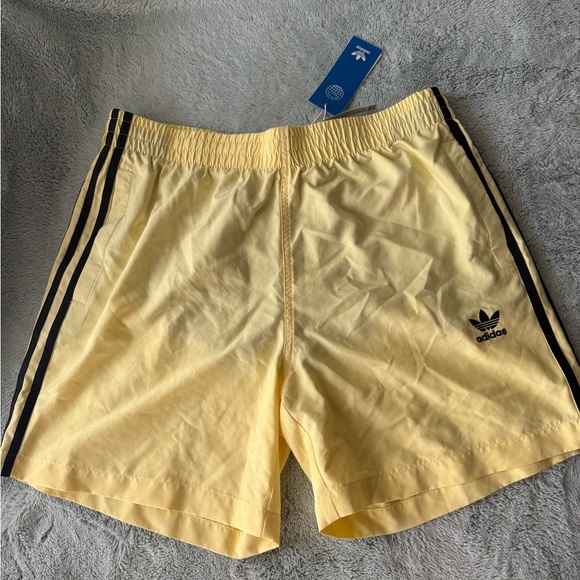 Men’s Adidas Yellow Athletic Shorts - Picture 1 of 7